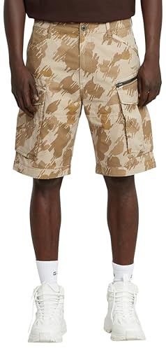 G-STAR Herren Rovic Zip Relaxed Shorts, Mehrfarben (dk Brick gd Glitch Beach camo D08566-D955-H174), 38