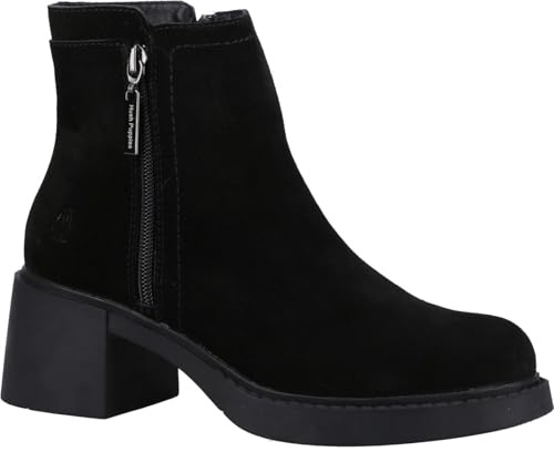 Hush Puppies Adele Suede Women's Black Heeled Ankle Boots - UK 7