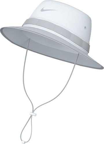 Nike Apex Dri-Fit Bucket Hat, White/Pure Platinum/Pure Platinum, HJ3683-100, S