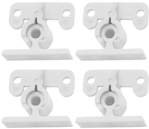 EMSea 4 PCs Plastic Door Catch Latche Stopper White 32x21mm for Cabinet Caravan Cupboard Motorhomes Boat Door Retainer Catches Strong Hold Accessories (Type C)