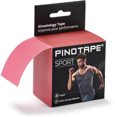 Pinotape Sport | Kinesiologie Tape | extra stark | Raspberry Himbeere | 5 cm x 5 m