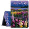 Lavanda Garden Case per Amazon Fire HD 10 10.1 pollici Tablet (7a generazione e 9a generazione, 2017 e 2019), custodia pieghevole intelligente con supporto pieghevole con accensione e spegnimento