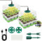 Mini serre avec lumière, serre de culture, lumières pour plantes similaires au soleil à spectre complet, kit de culture d'intérieur, serre, lampe de culture (base transparente)