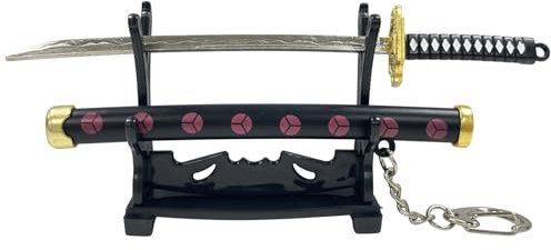 Porte Clé Anime Porte Clef Métal Anime Porte Clé Accessoire avec Fourreau et Porte Couteau Cosplay Cadeau pour Enfants et Les Fans d'Anime