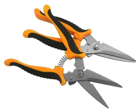 DDNGEJ 1 pièces Ciseaux d'électricien multifonctionnels en Acier Inoxydable cisailles manuelles Fil de Coupe de rainure Ciseaux manuels de Feuille élagage d'arbre