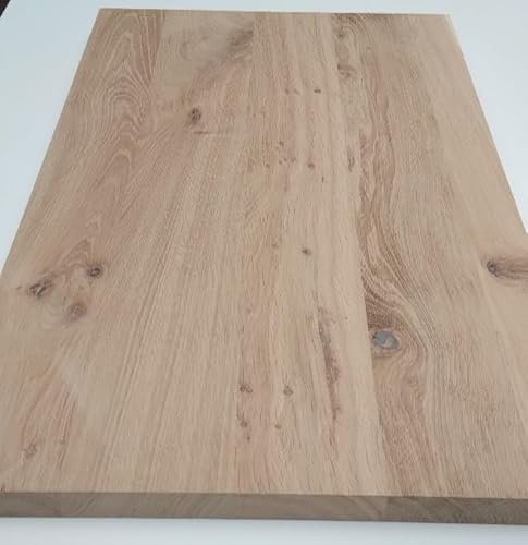 Generisch 1 Tischplatte Wildeiche massiv, 26mm stark. Holzplatte Asteiche. Sondermaße auf Anfrage. Kanthölzer Leisten Bretter (50x120cm)