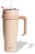 PRO DISTRI Mug Isotherme avec Paille et Poignée Ergonomique | Gourde XXL en Inox pour conserver vos boissons au chaud ou au frais | Idéal pour le Bureau ou le Sport | Coloris Rose Saumon