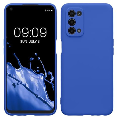 kwmobile Case for Oppo A74 (5G) / A54 (5G) Case - Protective Slim TPU Phone Cover - Soft Matte Finish - Baltic Blue