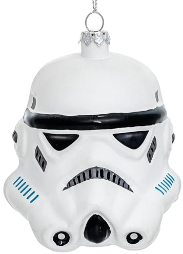 SIKORA Stormtrooper Glas Weihnachtskugel Deko Anhänger Star Wars Christbaumschmuck Ornament - Sereno x Sikora - LI002