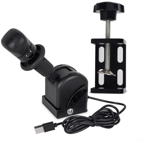 Nexbrill USB-Handbremse für Logitech G29 G27 G25, PC-Rennsimulator, Handbremse mit Basis aus Aluminiumlegierung, 8–55 mm Klemmhalterung für ETS2 Euro Truck Simulator 2 Spiele