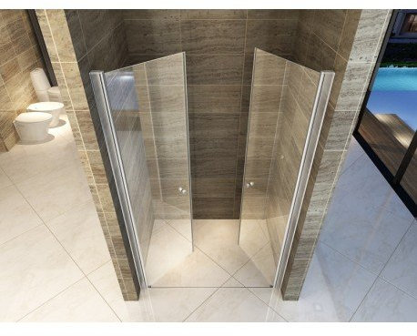 Mitepek Porta doccia saloon cristallo 8mm anticalcare h. 195cm MARLON 120 cm