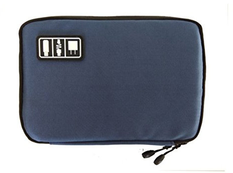 Rojeam Electronic Organizer Travel Gadget Bag para cámara Digital Electronics Accessories Cable USB y Almacenamiento de menaje (Azul Marino)