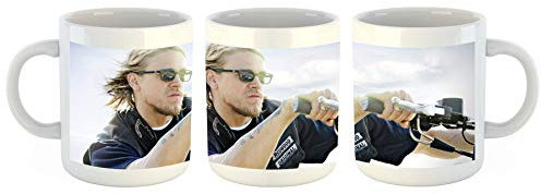 Unified Distribution Sons of Anarchy - Jax Teller - Charlie Hunnam - Tasse mit Motiv Bedruckt, 300ml C-Henkel. Tolles Geschenk für Büro, Küche, Geburtstag, Ihre Neue Lieblingstasse zum Frühstück