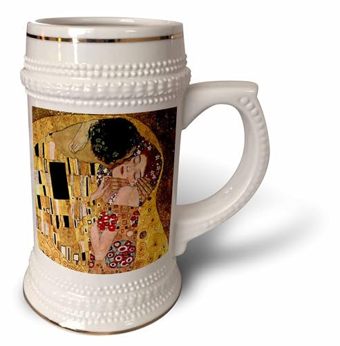 3dRose Gustav Klimt – Der Kuss – Stein-Tasse, 530 ml, 624 ml, weiß