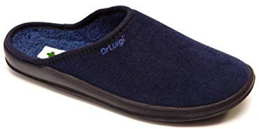 DrLuigi Scarpe mediche da donna – Schiuma di memoria interna esterna cotone italiano – Extra leggere – Made in EU (Blu Scuro, 41)