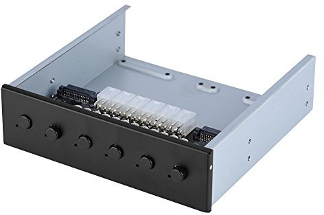 Cuifati Festplatten-Netzschalter, SATA-Laufwerksschalter mit 6 selbstsichernden Schalter, Hard Disk Drive Switch Steuerung mit Zwei Eingangsschnittstellen