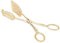 Pinzas para servir alimentos, pinzas para servir ensaladas de aleación de zinc retro pinzas para servir pinzas para hornear pinzas de buffet para pan, pasteles, verduras, alimentos (dorado)