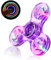 SCIONE Fidget Spinner,Leuchtende Fidget Toys für Kinder LED Kristall Fidget Finger Toy Hand Fidget Spinner Spielzeug(Lila)