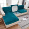 Sofa Sitzkissenbezug, Sofa Sitzkissenbezug Stretch Warm, Elastischer Kissenbezüge, Husse Überzug Bezug Für Sofa Sitzkissen, rutschfest Stoff Samt (Türkis,Universal Chaiselongue)