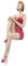 Moritz Deko Figur Badenixe mit Badeanzug Kantenhocker Shabby Chic Stil Dekoration Roter Badeanzug