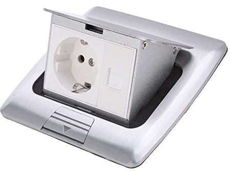 Prise de Sol, Prise électrique, Boîte de Prise de Sol, étanche, Bonne étanchéité, Coffre-fort Intégré, Pratique, Argent, Demi-arc, Prise de Sol, Prise de Sol Popup, Prise de Sol pour Bureaux