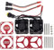 DKKY RC Motor Cooling Fan Heatsink 2Pcs DIY Kit for TRX4 ARRMA Axial 1/10 1/8 1/5 RC Model Car Upgrade Parts (Red)