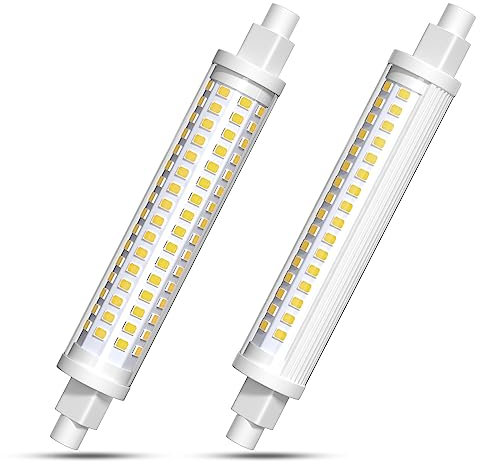Luxvista 15W R7S 118mm LED-Glühbirne, Äquivalent zu 150W R7S Halogenlampe, Naturweiß 4000K superhell 300° Abstrahlwinkel, nicht dimmbare Doppelseitige lineare Glühbirne (2 Stück)