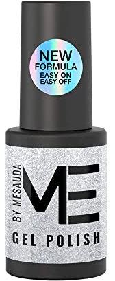 Me by Mesauda Semi-permanenter Nagellack, Farbe Silber – 212 Star – Glitzer-Finish – Easy On Formel – Easy Off – Vegan und Cruelty Free – 4,5 ml