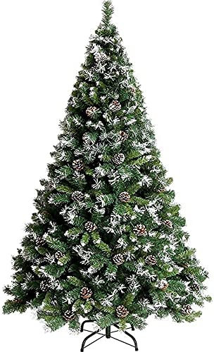 ALEjon Umweltfreundlicher, hochwertiger künstlicher Weihnachtsbaum mit Tannenzapfen und Fichte – 6,8 Fuß (210 cm) – solide Metallbeine für Festliche Weihnachtsdekoration