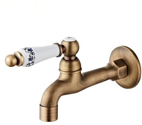 Robinetterie Murale Robinet de lavabo en Laiton Antique, Robinet de Cuisine, robinets de Jardin, lavabo Mural, Salle de Bains, vadrouille, Robinet d'eau, Machine à Laver (Color : B)