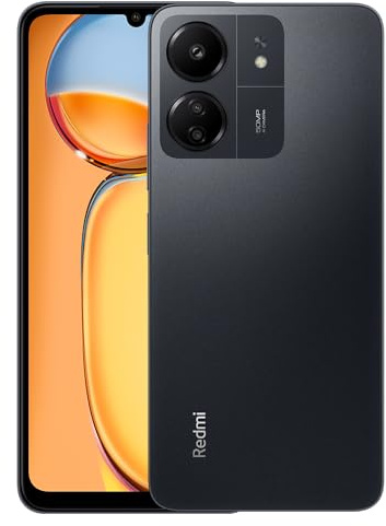 Xiaomi Redmi 13C 4G LTE (128 Go + 4 Go) Débloqué en usine Version mondiale GSM 6,7 50 MP Triple caméra (pour Tello, Mint, Metro et Global) Noir minuit
