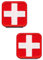2 Stück Medizinischer Kreuz Weiß Moral Bestickter Aufnäher- Taktisch Medizinisch Patch, Rot-weiß für Medizinische Taschen, Erste-Hilfe-Kleine Tasche, Outdoor-Abenteuer-Kits