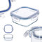 KADAX Boîte en Verre avec Clips de Fermeture pour Conservation Alimentaire, Récipient Transparent avec Couvercle Hermétique (Carré, 520 ml)