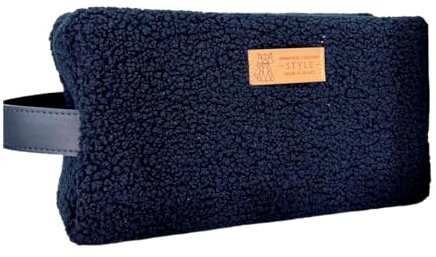 Cravate Avenue Signature Emmanuel Création Bordeaux. Trousse De Toilette. Nomade Bouclette - Bleu Marine, Uni - Confectionné En Aquitaine. FABRIQUE EN FRANCE