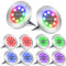Qedertek 8 Stück Solar Bodenleuchten Aussen Garten - 8 LED Solarleuchten Außenleuchte RGB, Solar Gartenleuchten IP65 Wasserdicht Solarlampen für Außen, Rasen, Gehweg, Patio, Auffahrt