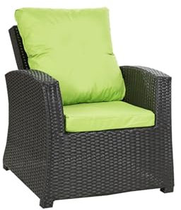 Kissen für Gartensessel – weich und bequem, ideal für Rattan-Möbel, Relaxstühle und Outdoor-Sofas – Sitz- und Rückenpolster (Lime)