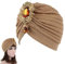 EULAPGOE Damen Turban Hut mit Kristall Brosche 1920s Vintage Turban Hut Glitzer Elastische Kopf Wraps Gatsby Fasching Kostüm Accessoires(Stil 2)