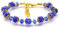Sospiri Venezia - Bracelet pour Femme avec 9 Perles de Verre de Murano et 10 Cristaux de Bohême, Bracelet Original, Bijoux Idéal pour Cadeau, Fabriqué en Italie avec Certificat (Bleu)