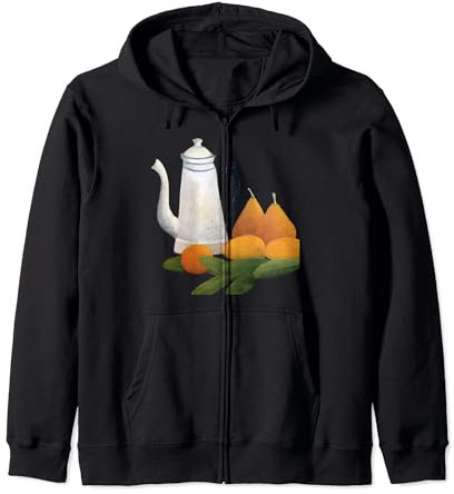 Naturaleza muerta con tetera y fruta de Henri Rousseau (1910) Sudadera con Capucha