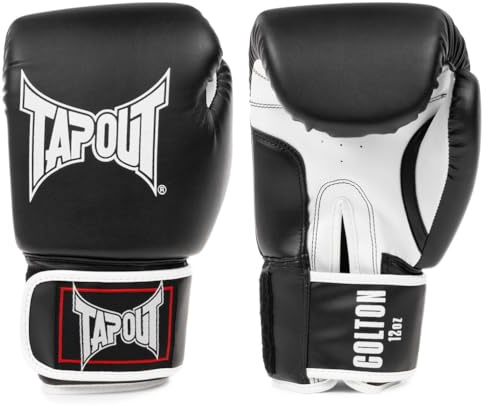 Tapout Boxhandschuhe aus Kunstleder (1Paar) Colton Black/White 14 oz