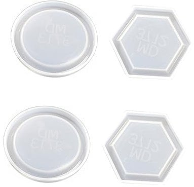 Tofficu 4 Pcs Crystal Silicone Mold Resin Molds Accessory Tray Silicone Mould Silicone Tray Resin Mould Roller Blind Fittings Jewelry Tray Nutcracker Applique Silica Gel Plate Round