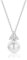 Love Me Santika Perlenkette Für Damen 925 mit Anhänger | Elegante Silber Halskette mit Zirkoniumsteinen | Damen Perlen Kette | Kette Schmuck Geschenk für Frauen, Freundin, A-038-1