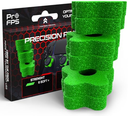 ProFPS Precision Rings - 6 Anelli, Morbido+ - Accessori Gaming per Controller PS5 / Controller PS4, Joystick Xbox - PlayStation 5, PS5 Console, PS4 Pro Gadget - Migliora la Precisione e Controllo