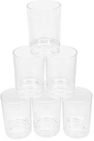 Mikinona 6pezzi Bicchieri Trasparenti Per Bevande Per Latte Caffè Succo e Vino Design Moderno e Resistente Per Casa e Ristoranti