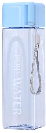 Vllcsla Gourde 480ML Sans BPA Petite Bouteille d’eau Sport pour Adultes Gym Voyage, Bouteille d’eau Plastique étanche avec Poignée, Transparente, Lavable au Lave-vaisselle