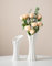 ZMARKRAFT Weiße Keramik Vasen, Moderne Galvanisierte Weiße Vasen, Blumenvasen Modern, Deko Weiß, Porzellan, Deko Hochzeit Weiß, Tischset, Schlafzimmer Moderne (White, Set)