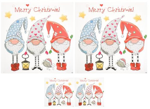 Tofficu 4pcs Christmas Heat Transfer Painting Cartoon Stickers DIY Gnome Clothes Decor Christmas Clothing Stickers Merry Christmas Gnome Patches Christmas Clothing Patches Sublimation Film