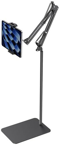 InnoGear Tablet Floor Stand, Overhead Bed Phone Stand Adjustable Holder Universal Floor Stand Compatible with iPhone iPad Pro Air Mini, Samsung Tab, Kindle, E-Readers (Large)