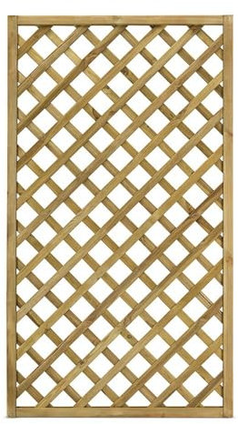 Grille en bois en maille Diagonale Gaia 90 x 180 cm Couleur naturelle imprégnée en autoclave