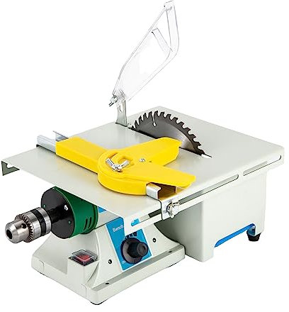 Levigatrice per lucidatura,Smerigliatrice da Banco 5 in 1 Multifunzione 750W per Oreficeria e Legno con Albero Flessibile Lame 6, 220V EU, Regolazione 800-10000 RPM (Bianco/Giallo/Blu)